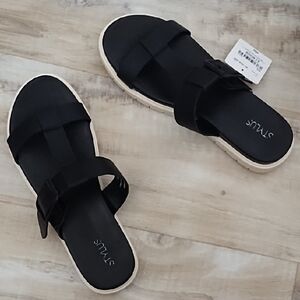 NIB Stylus Black Women's Sandals 8.5